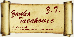 Žanka Tucaković vizit kartica